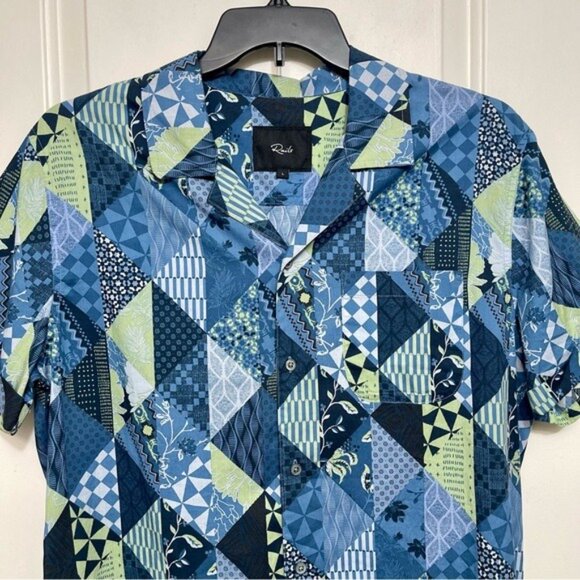 New RAILS  Moreno Shirt Triangle Patchwork Shadow Size L - Picture 5 of 15